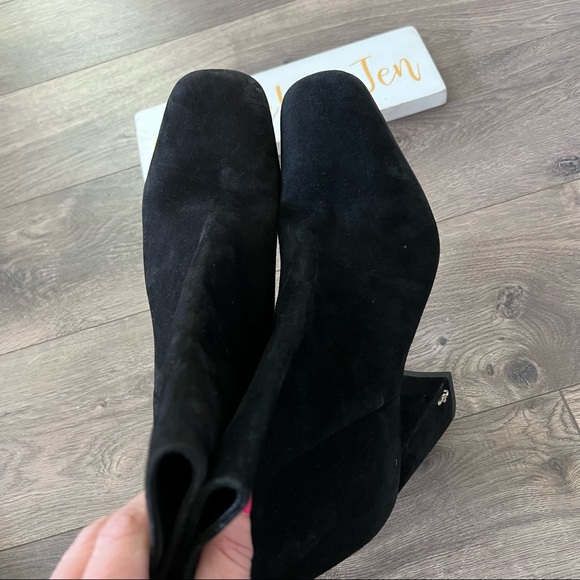 Sam Edelman Codie Black Suede Ankle Boots NWOT - Picture 3 of 7